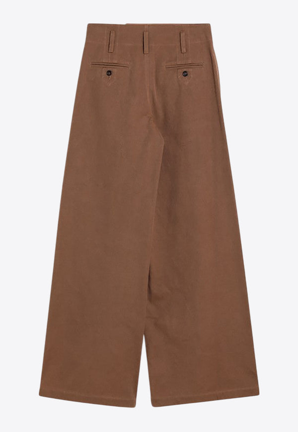 Chloé Palazzo Wide-Leg Pants  Brown CH25APA11365/R_CHLOE-208
