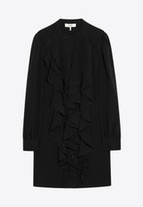 Chloé Ruffled Silk Mini Dress Black CH25ARO11118/R_CHLOE-001