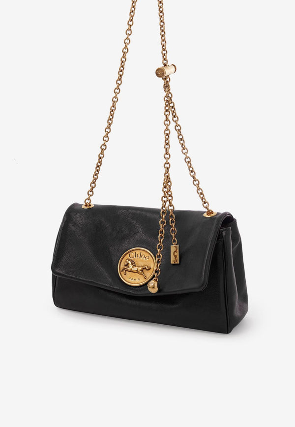 Chloé Heritage Grained Leather Shoulder Bag Black CH25AS584P75001