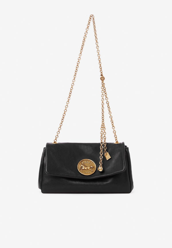 Chloé Heritage Grained Leather Shoulder Bag Black CH25AS584P75001