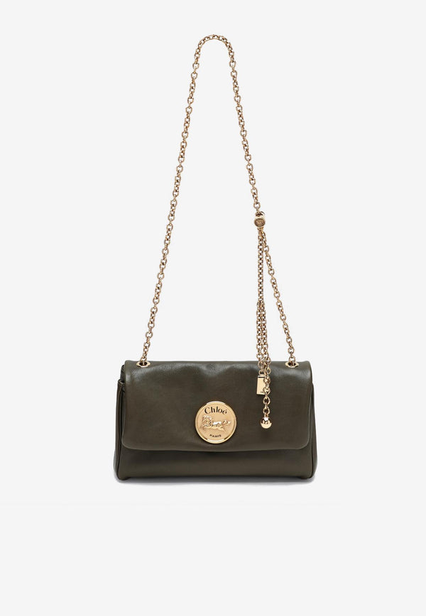 Chloé Heritage Grained Leather Shoulder Bag Olive CH25AS584P753E5