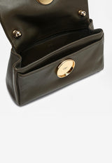 Chloé Heritage Grained Leather Shoulder Bag Olive CH25AS584P753E5