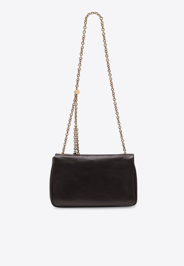 Chloé Heritage Leather Chain Shoulder Bag Dark Brown CH25AS584P75/R_CHLOE-24W