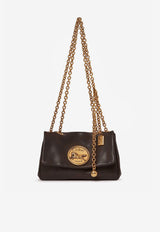 Chloé Small Heritage Grained Leather Shoulder Bag Brown CH25AS585P7524W