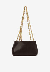 Chloé Small Heritage Grained Leather Shoulder Bag Brown CH25AS585P7524W