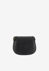 Chloé Horse Medal Leather Saddle Bag Black CH25AS791O37001