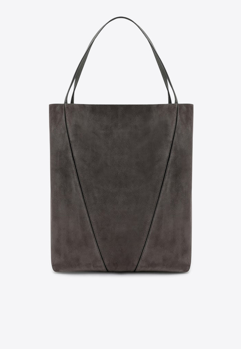 Chloé Large Spin Suede Tote Bag Gray CH25AS810P99/R_CHLOE-036