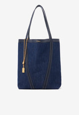 Chloé Spin Denim Tote Bag Blue CH25AS811P98408