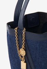 Chloé Small Spin Denim Tote Bag Blue CH25AS812P98408