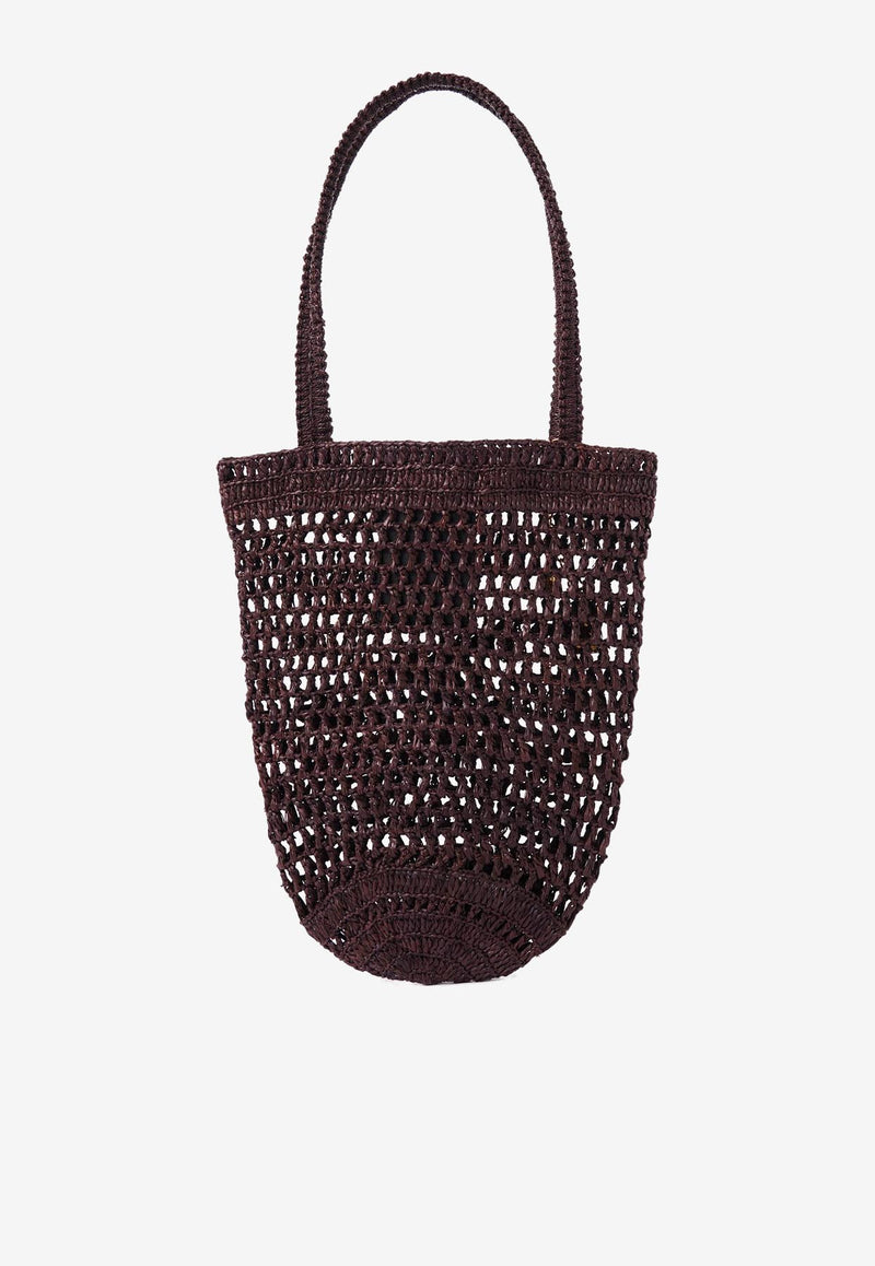 Chloé Small Summer Banana Tote Bag in Raffia CH25AS903P0824X
