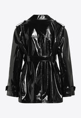 Chloé Shiny Coated Jacket with Belt Black CH25AVE15947/R_CHLOE-001
