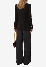 Chloé Double-Breasted Wool Tailored Jacket Black CH25AVE22935 001