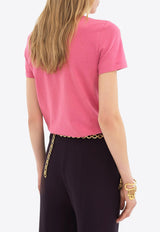 Chloé Logo Print T-shirt Pink CH25SJH081926N8 Sweet Pink