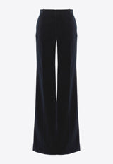 Chloé Flared Velvet Pants Midnight Blue CH25SPA3601748B Evening Blue