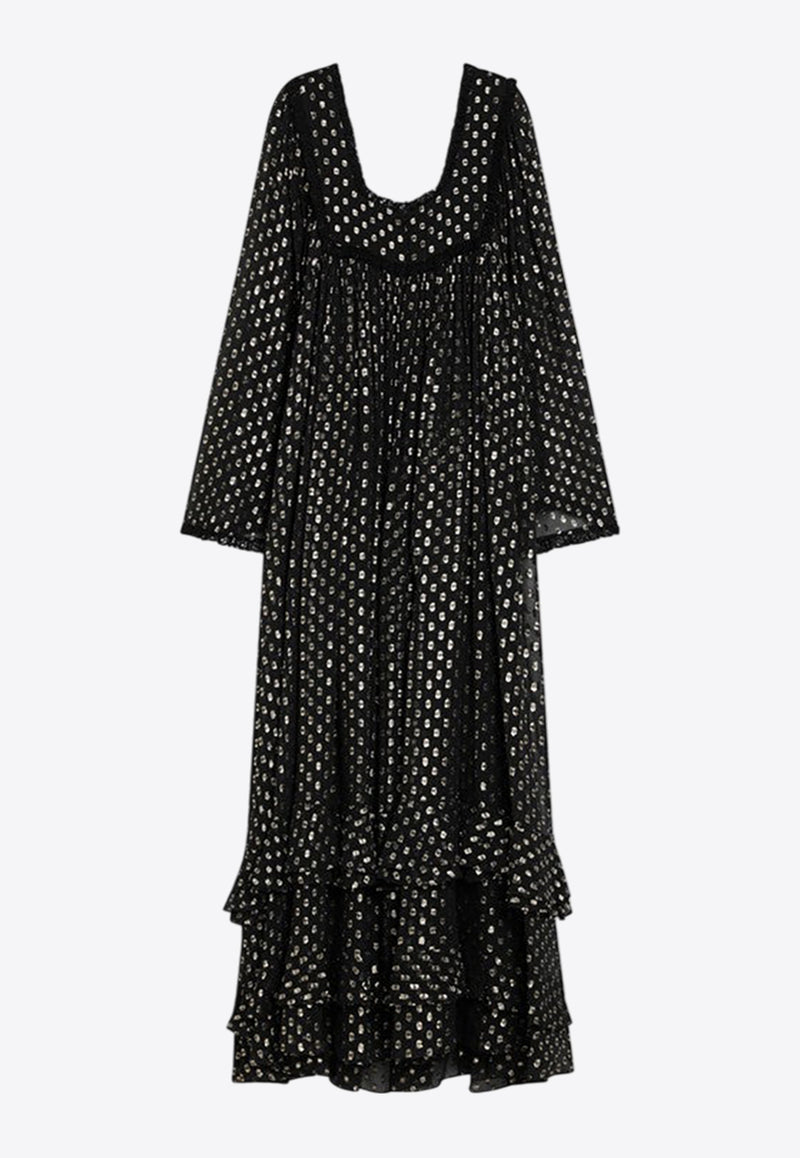 Chloé Silk Ruffled Maxi Dress Black CH25SRO50414/Q_CHLOE-001