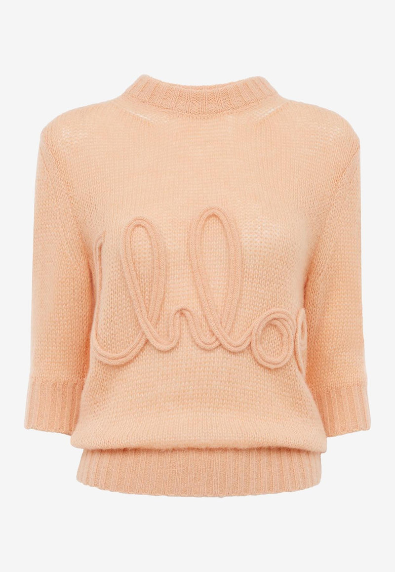 Chloé Logo-Applique Knit Sweater CH25UMP2674081L