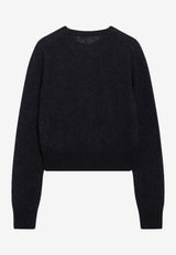 Chloé Embroidered Logo Knitted Sweater Navy CH25UMP27740/S_CHLOE-4C4