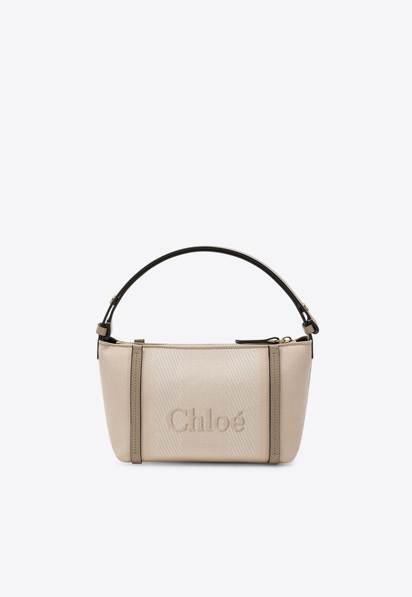 Chloé Logo Jacquard Canvas Shoulder Bag Beige CH25UP566O65/R_CHLOE-26Y