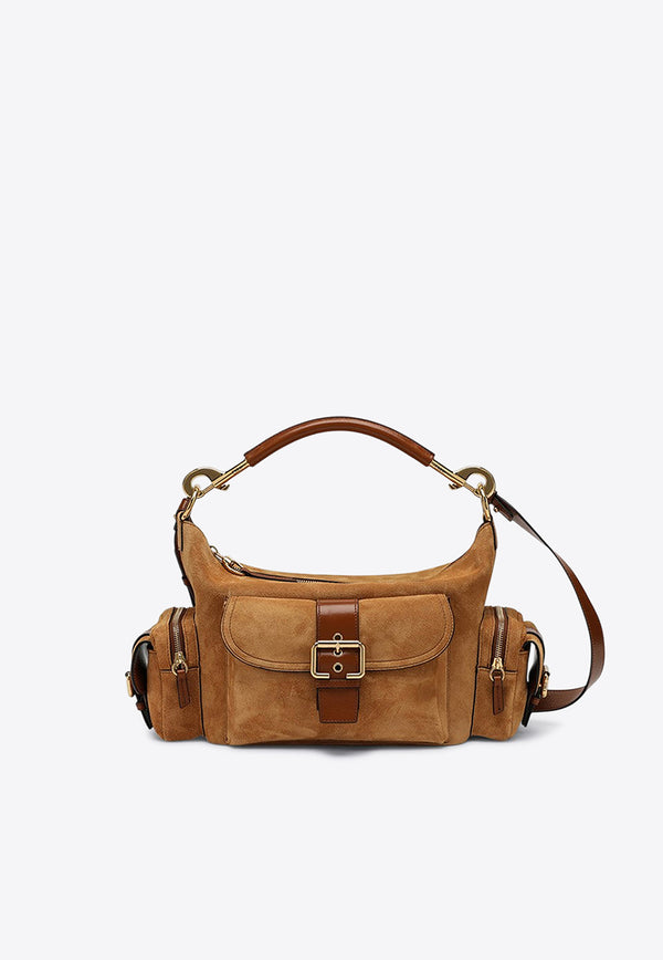 Chloé Medium Suede Camera Shoulder Bag Brown CH25US533P37/Q_CHLOE-25M