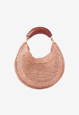 Chloé Summer Banana Raffia Hobo Bag Beige CH25US902P08 24M