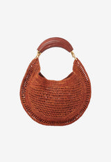 Chloé Summer Banana Raffia Hobo Bag Brown CH25US902P08 26M