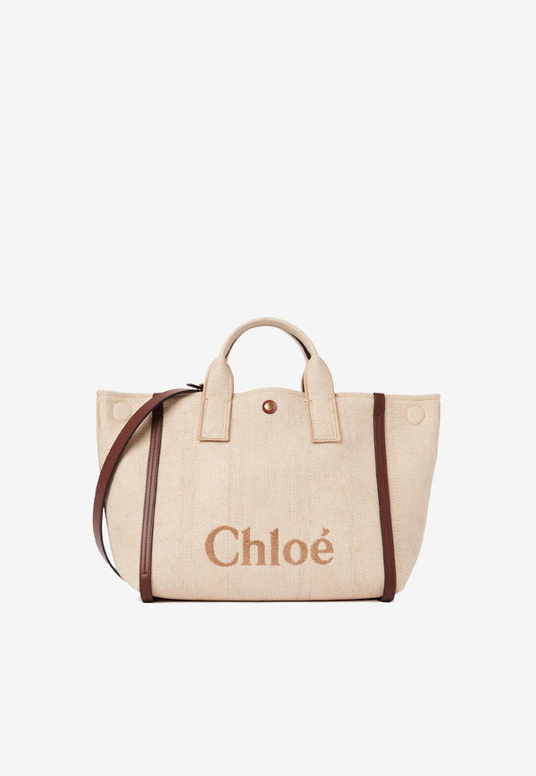 Chloé Carry Tote Bag in Raffia-Effect Fibers CH25US910P1924P