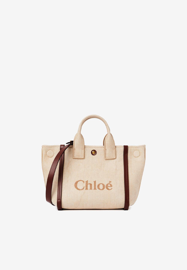 Chloé Carry Tote Bag in Raffia-Effect Fibers CH25US911P1924P