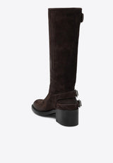 Chloé Dakota Knee-High Biker Boots Brown CH25W12EPX/R_CHLOE-28E