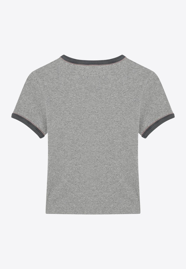 Chloé Logo Print Slim T-shirt Gray CH25WJH03195/R_CHLOE-01B