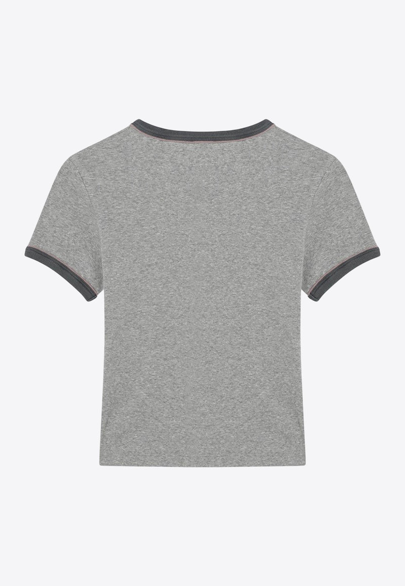 Chloé Logo Print Slim T-shirt Gray CH25WJH03195/R_CHLOE-01B
