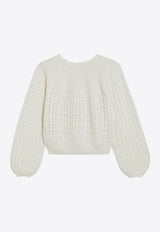 Chloé Knitted Cropped Cardigan White CH25WMP07590/R_CHLOE-107
