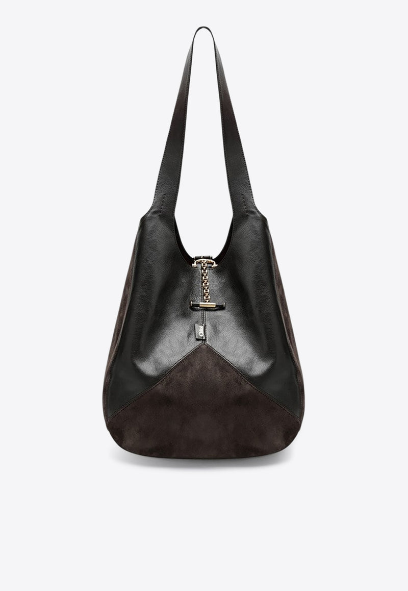 Chloé Balloon Leather Shoulder Bag Brown CH25WS642Q51/R_CHLOE-24X