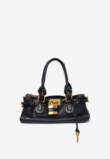 Chloé Paddington Grained Leather Top Handle Bag Black CH25WS802P75 001