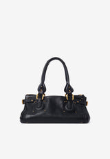 Chloé Paddington Grained Leather Top Handle Bag Black CH25WS802P75 001
