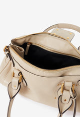 Chloé Paddington Grained Leather Top Handle Bag Cream CH25WS802P75 20S