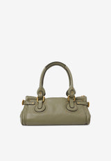 Chloé Paddington Grained Leather Top Handle Bag Green CH25WS802P75 3D6