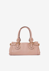 Chloé Paddington Grained Leather Top Handle Bag Pink CH25WS802P75 6I4