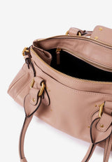Chloé Paddington Grained Leather Top Handle Bag Pink CH25WS802P75 6I4