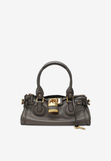 Chloé Paddington Leather Top Handle Bag Gray CH25WS802P75/S_CHLOE-036