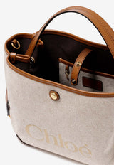 Chloé Small Clover Canvas Tote Bag Beige CH26AS656S63 26M