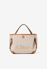 Chloé Small Clover Canvas Tote Bag Beige CH26AS656S63 26M
