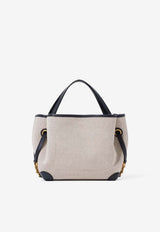 Chloé Small Clover Canvas Tote Bag Navy CH26AS656S63 44C