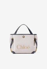 Chloé Small Clover Canvas Tote Bag Navy CH26AS656S63 44C