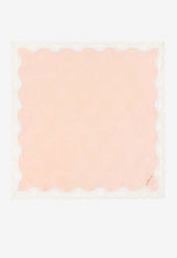 Chloé The Poetic Square Scarf in Silk & Lace Pink CH26ATC04SLA 6H6