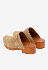 Chloé Jeannette 40 Suede Clogs Sand CH26S12ZRY 751