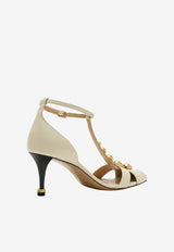 Chloé Cleia 70 Studded Leather Pumps Eggshell CH26S16QRC 122