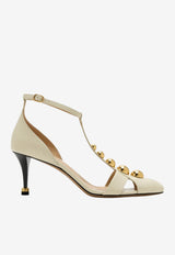 Chloé Cleia 70 Studded Leather Pumps Eggshell CH26S16QRC 122