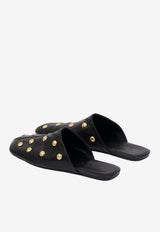 Chloé Rita Studded Leather Flat Mules Black CH26S16SUR 001