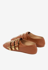 Chloé Susanna Studded Leather Ballet Flats Brown CH26S16YUN 27T