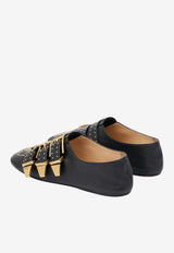 Chloé Susanna Studded Leather Ballet Flats Black CH26S16YUR 001